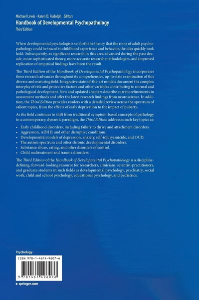 Produktbild: Handbook of Developmental Psychopathology