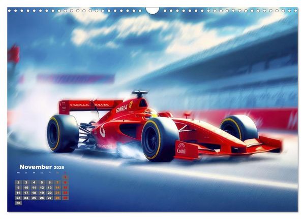 Produktbild: Formel E, Strom, Speed und Sieg (Wandkalender 2026 DIN A3 quer), CALVENDO Monatskalender