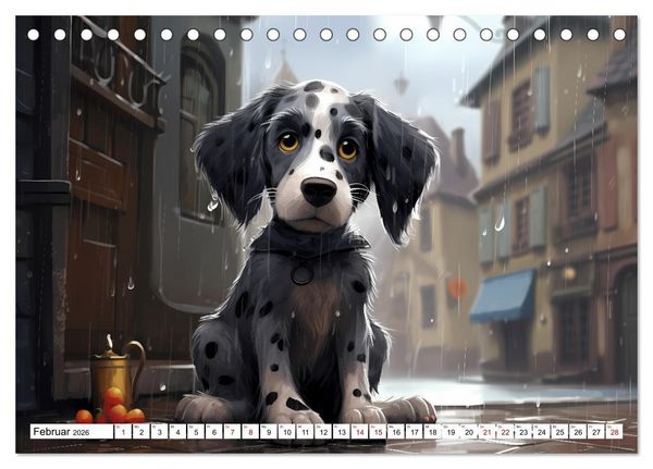 Produktbild: Lustige Comic Hunde (Tischkalender 2026 DIN A5 quer), CALVENDO Monatskalender