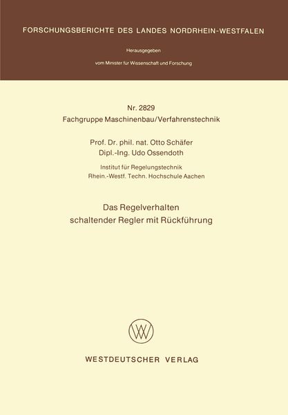 Produktbild: Das Regelverhalten schaltender Regler mit R&uuml;ckf&uuml;hrung