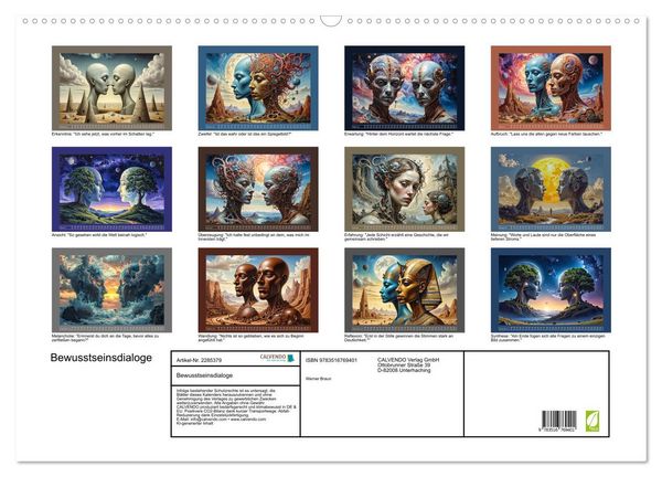 Produktbild: Bewusstseinsdialoge (Wandkalender 2027 DIN A2 quer), CALVENDO Monatskalender