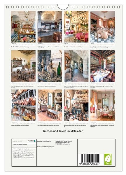 Produktbild: K&uuml;chen und Tafeln im Mittelalter (Wandkalender 2026 DIN A4 hoch), CALVENDO Monatskalender