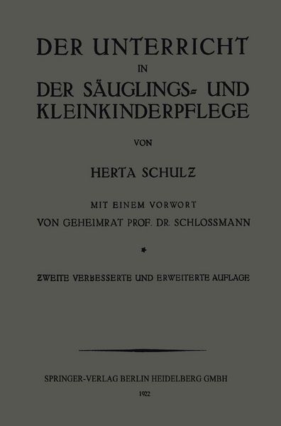 Produktbild: Der Unterricht in der S&auml;uglings- und Kleinkinderpflege