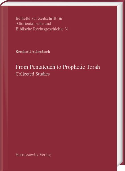 Produktbild: From Pentateuch to Prophetic Torah