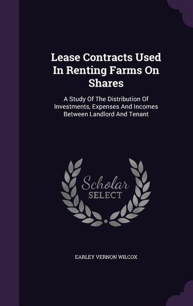 Produktbild: Lease Contracts Used In Renting Farms On Shares