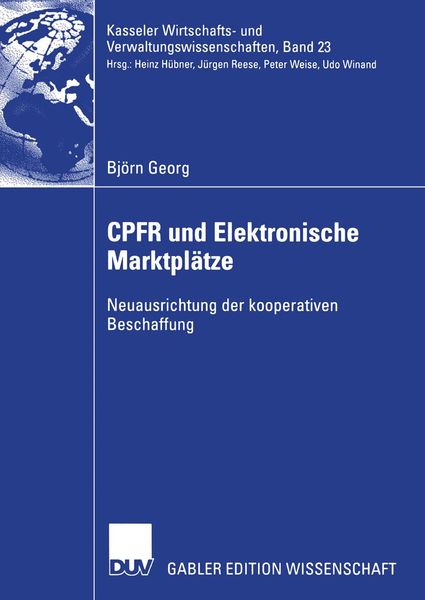 Produktbild: CPFR und Elektronische Marktpl&auml;tze