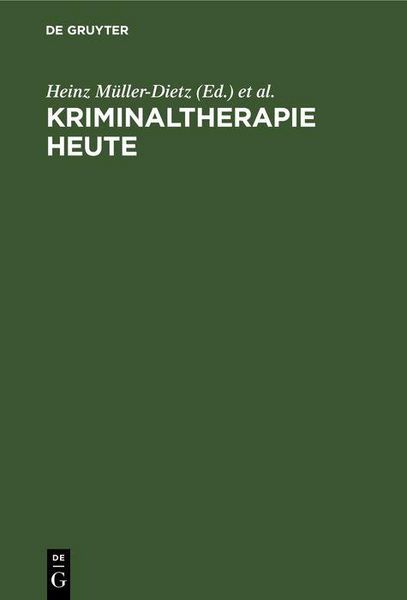 Produktbild: Kriminaltherapie heute