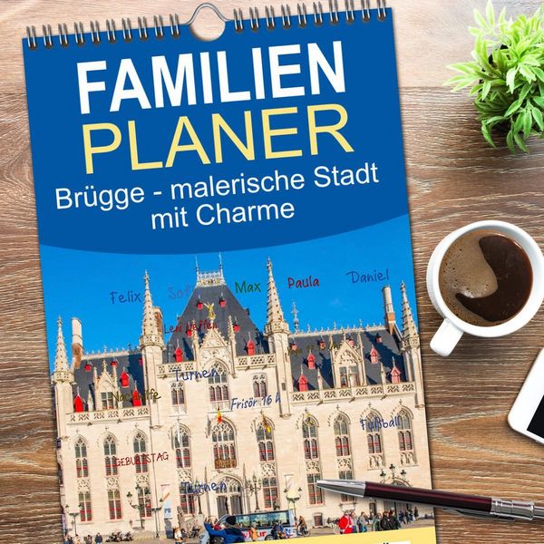 Produktbild: Familienplaner 2026 - Br&uuml;gge - malerische Stadt mit Charme mit 5 Spalten (Wandkalender, 21 x 45 cm) CALVENDO