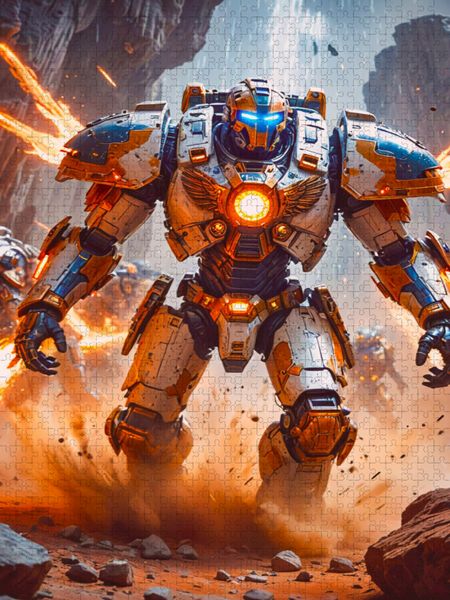 Produktbild: CALVENDO Puzzle Legion&auml;re bei der Landung auf einem W&uuml;stenmond | 1000 Teile Lege-Gr&ouml;&szlig;e 64x48cm Foto-Puzzle f&uuml;r gl&uuml;ckliche Stunden