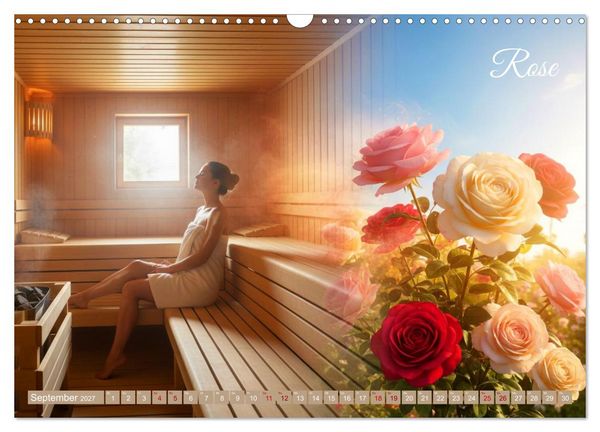 Produktbild: Sauna - Hitze, Duft, Genuss (Wandkalender 2027 DIN A3 quer), CALVENDO Monatskalender