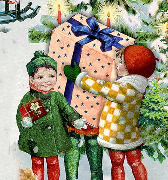 Produktbild: A3-Wand-Adventskalender &ndash; Nostalgischer Weihnachtsmarkt