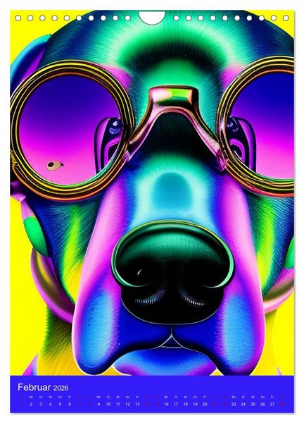 Produktbild: Crazy Neon - Das Farbspektakel (Wandkalender 2026 DIN A4 hoch), CALVENDO Monatskalender