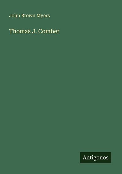 Produktbild: Thomas J. Comber