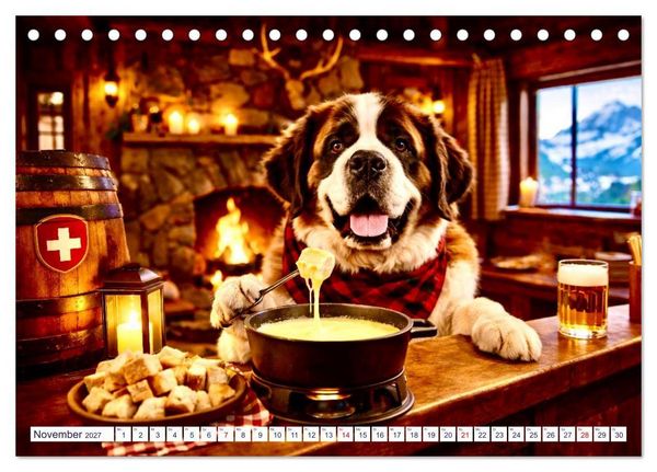Produktbild: Wovon Hunde tr&auml;umen (Tischkalender 2027 DIN A5 quer), CALVENDO Monatskalender