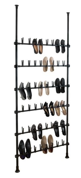 Produktbild: Teleskop-System Mod. Herkules Shoes Schwarz, ausziehregal f&uuml;r 48 Paar Schuhe