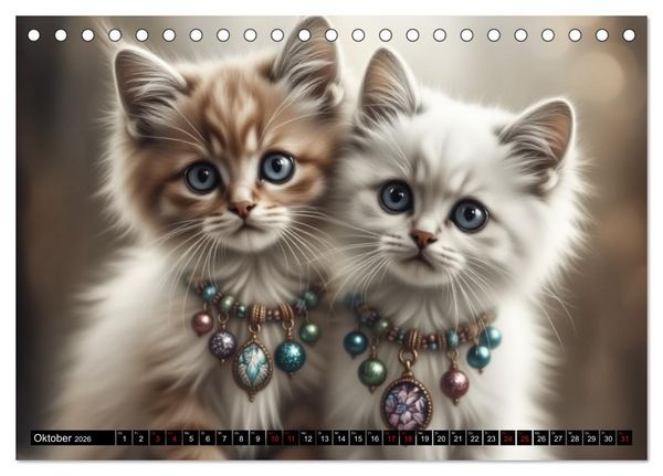 Produktbild: Katzenmomente (Tischkalender 2026 DIN A5 quer), CALVENDO Monatskalender