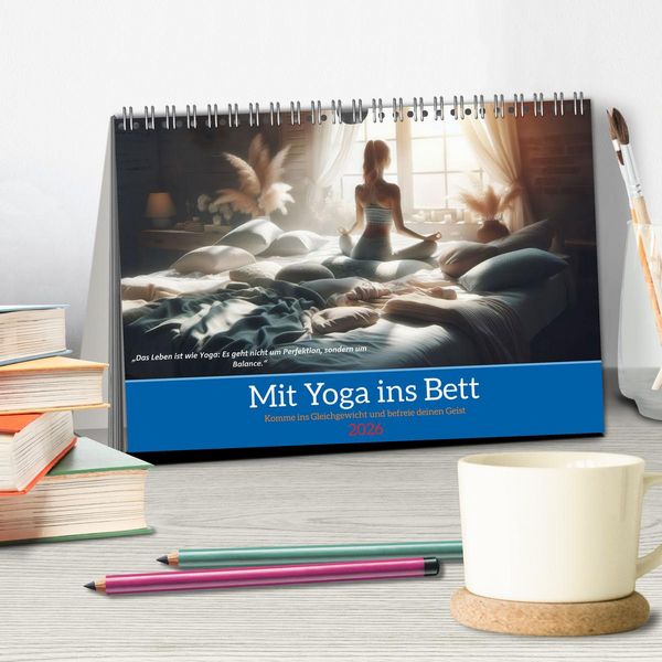 Produktbild: Mit Yoga ins Bett (Tischkalender 2026 DIN A5 quer), CALVENDO Monatskalender