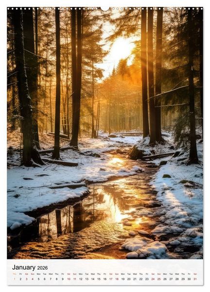 Produktbild: Dreamscapes of the Forest (High Quality Premium Wall Calendar 2026 DIN A2 portrait),CALVENDO 12 Month Wall Calendar