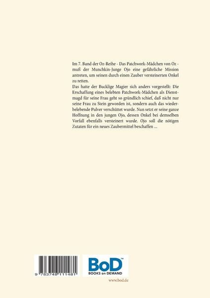 Produktbild: Das Patchwork-M&auml;dchen von Oz - Die Oz-B&uuml;cher Band 7