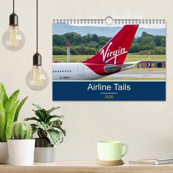 Produktbild: Airline Tails (Wall Calendar 2026 DIN A4 landscape), CALVENDO 12 Month Wall Calendar