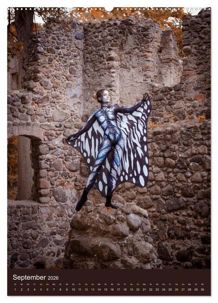 Produktbild: Bodypainting Adventures - Farbe auf nackter Haut (hochwertiger Premium Wandkalender 2026 DIN A2 hoch), Kunstdruck in Hochglanz