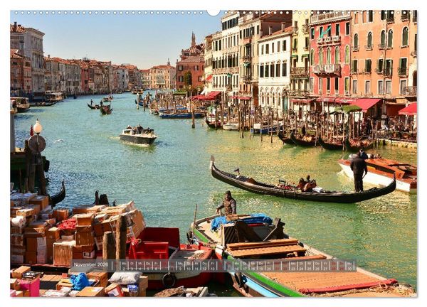 Produktbild: Sehnsuchtsort Venedig 2026 (hochwertiger Premium Wandkalender 2026 DIN A2 quer), Kunstdruck in Hochglanz