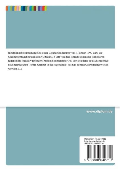 Produktbild: Qualit&auml;tsentwicklung in der station&auml;ren Jugendhilfe