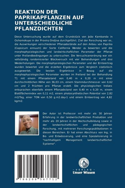 Produktbild: Reaktion der Paprikapflanzen Auf Unterschiedliche Pflanzdichten