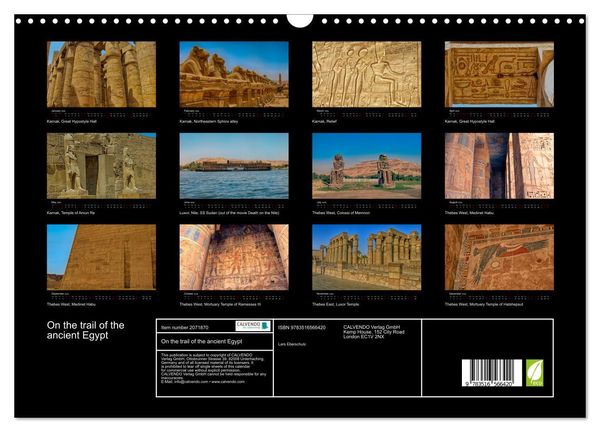 Produktbild: On the trail of the ancient Egypt (Wall Calendar 2026 DIN A3 landscape), CALVENDO 12 Month Wall Calendar