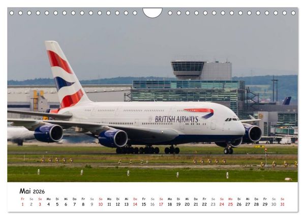 Produktbild: Airliners in Frankfurt (Wandkalender 2026 DIN A4 quer), CALVENDO Monatskalender