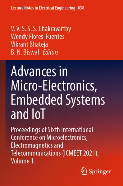 Produktbild: Advances in Micro-Electronics, Embedded Systems and IoT