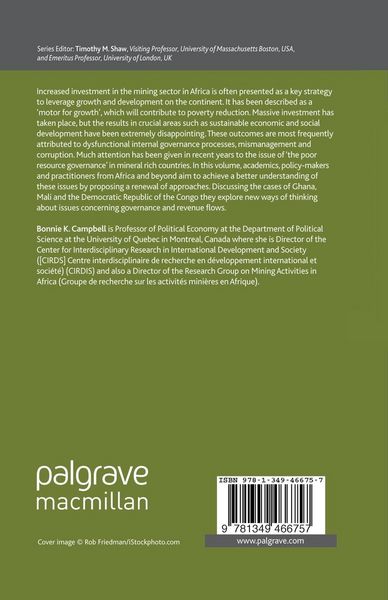 Produktbild: Modes of Governance and Revenue Flows in African Mining