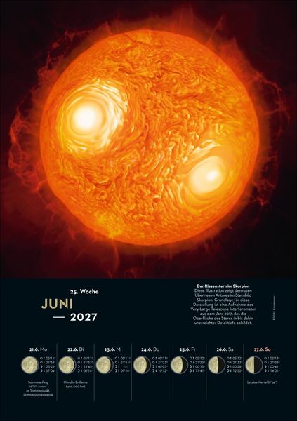 Produktbild: KOSMOS Himmelsjahr Wochen-Kulturkalender 2027 - Der Wandkalender f&uuml;r jede Woche
