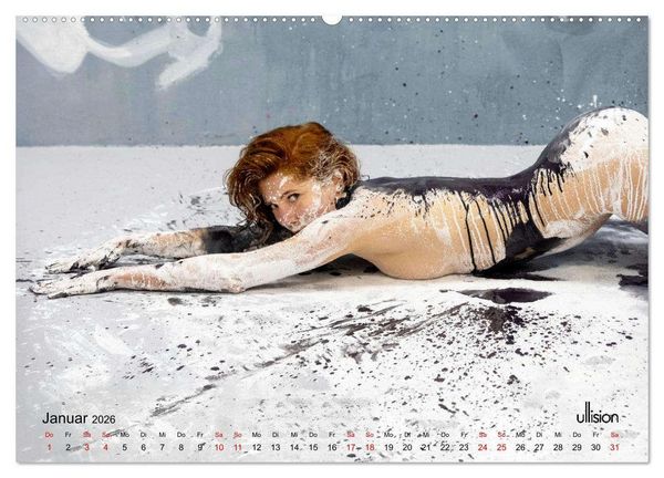 Produktbild: Akt in Farbe &ndash; schwarzwei&szlig; (Wandkalender 2026 DIN A2 quer), CALVENDO Monatskalender