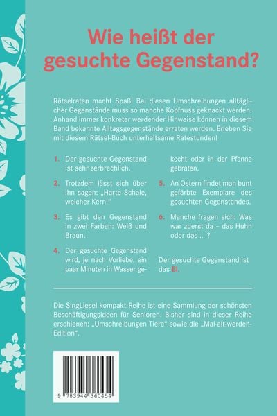 Produktbild: Umschreibungen Gegenstände. Gedächtnistraining und Rate-Spiel für Senioren. Auch mit Demenz.