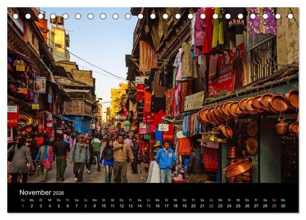 Produktbild: Nepal - In den Stra&szlig;en von Kathmandu (Tischkalender 2026 DIN A5 quer), CALVENDO Monatskalender