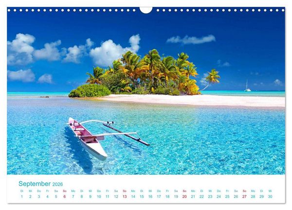 Produktbild: Unter Palmen 2026. Impressionen von den sch&ouml;nsten Str&auml;nden der Welt (Wandkalender 2026 DIN A3 quer), CALVENDO Monatskalender