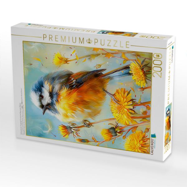 Produktbild: CALVENDO Puzzle Einheimischer Singvogel Eurasische Blaumeise Malerei | 2000 Teile Lege-Gr&ouml;&szlig;e 90x67cm Foto-Puzzle f&uuml;r gl&uuml;ckliche Stunden