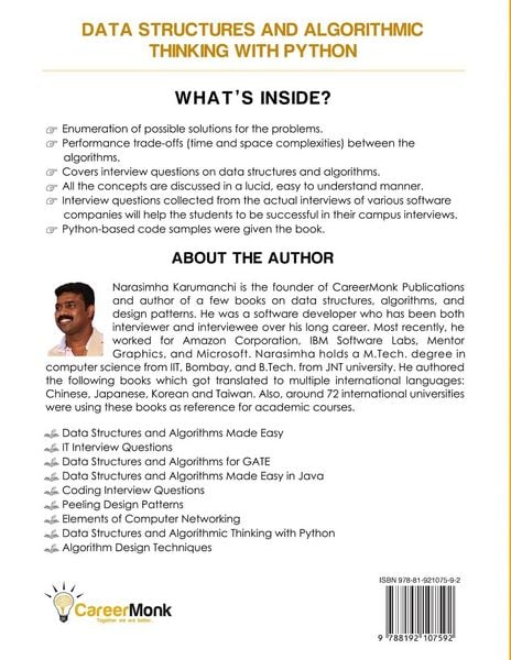 Produktbild: Data Structure and Algorithmic Thinking with Python