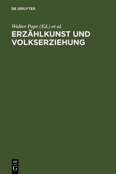 Produktbild: Erz&auml;hlkunst und Volkserziehung
