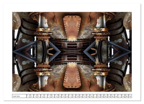 Produktbild: Faszination Spiegelung - Industrie und Technik (Wandkalender 2026 DIN A2 quer), CALVENDO Monatskalender