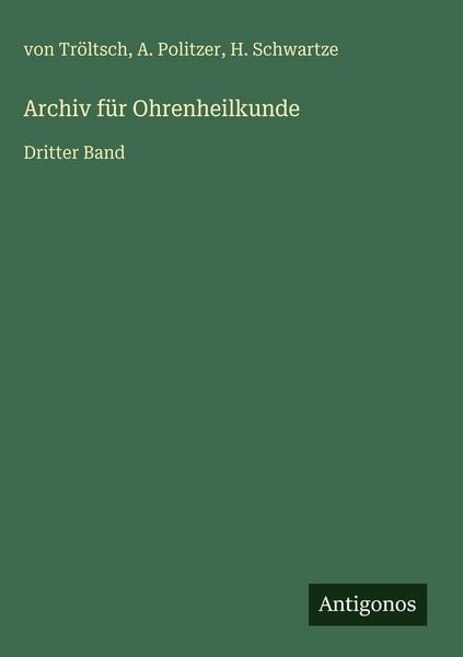 Produktbild: Archiv f&uuml;r Ohrenheilkunde