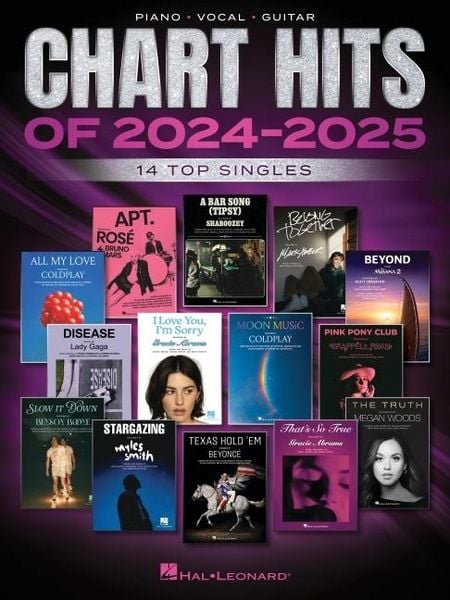 Produktbild: Chart Hits of 2024-2025: 14 Top Singles Arranged for Piano, Voice, and Guitar Chords and Frames