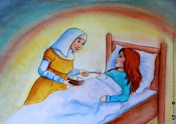 Produktbild: Elisabeth von Th&uuml;ringen und das Rosenwunder. Kamishibai Bildkartenset