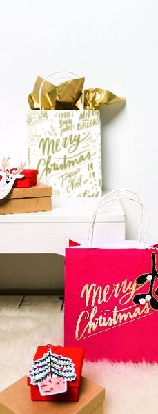 Produktbild: Papiert&uuml;ten, Merry Christmas, Rot
