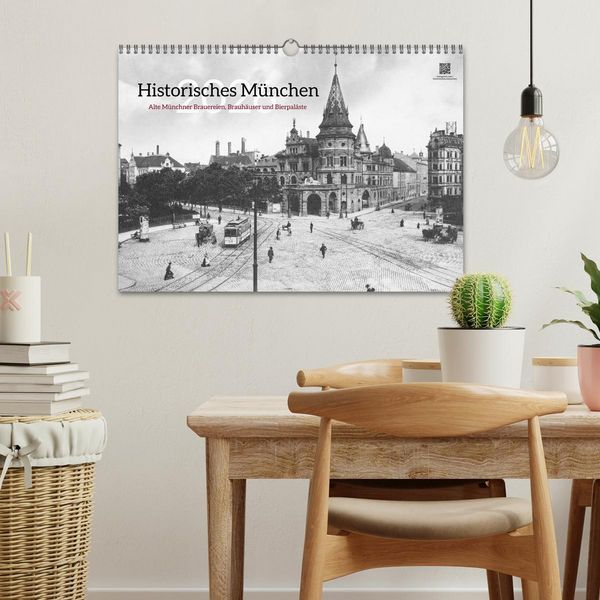 Produktbild: Historisches M&uuml;nchen - Alte M&uuml;nchner Brauereien, Brauh&auml;user und Bierpal&auml;ste (Wandkalender 2026 DIN A3 quer), CALVENDO Monatskalender
