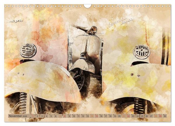 Produktbild: Mototrroller - Vesparade (Wandkalender 2026 DIN A3 quer), CALVENDO Monatskalender