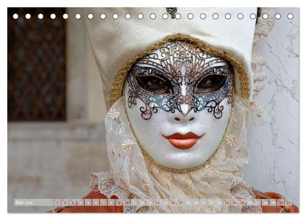 Produktbild: neunziggrad I photoart: venezia carnevale (Tischkalender 2026 DIN A5 quer), CALVENDO Monatskalender