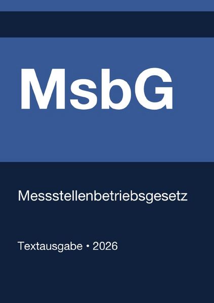 Produktbild: MsbG - Messstellenbetriebsgesetz (Deutschland) 2026