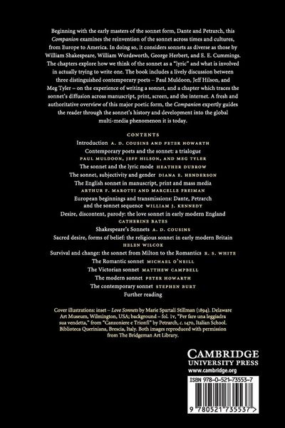 Produktbild: The Cambridge Companion to the Sonnet